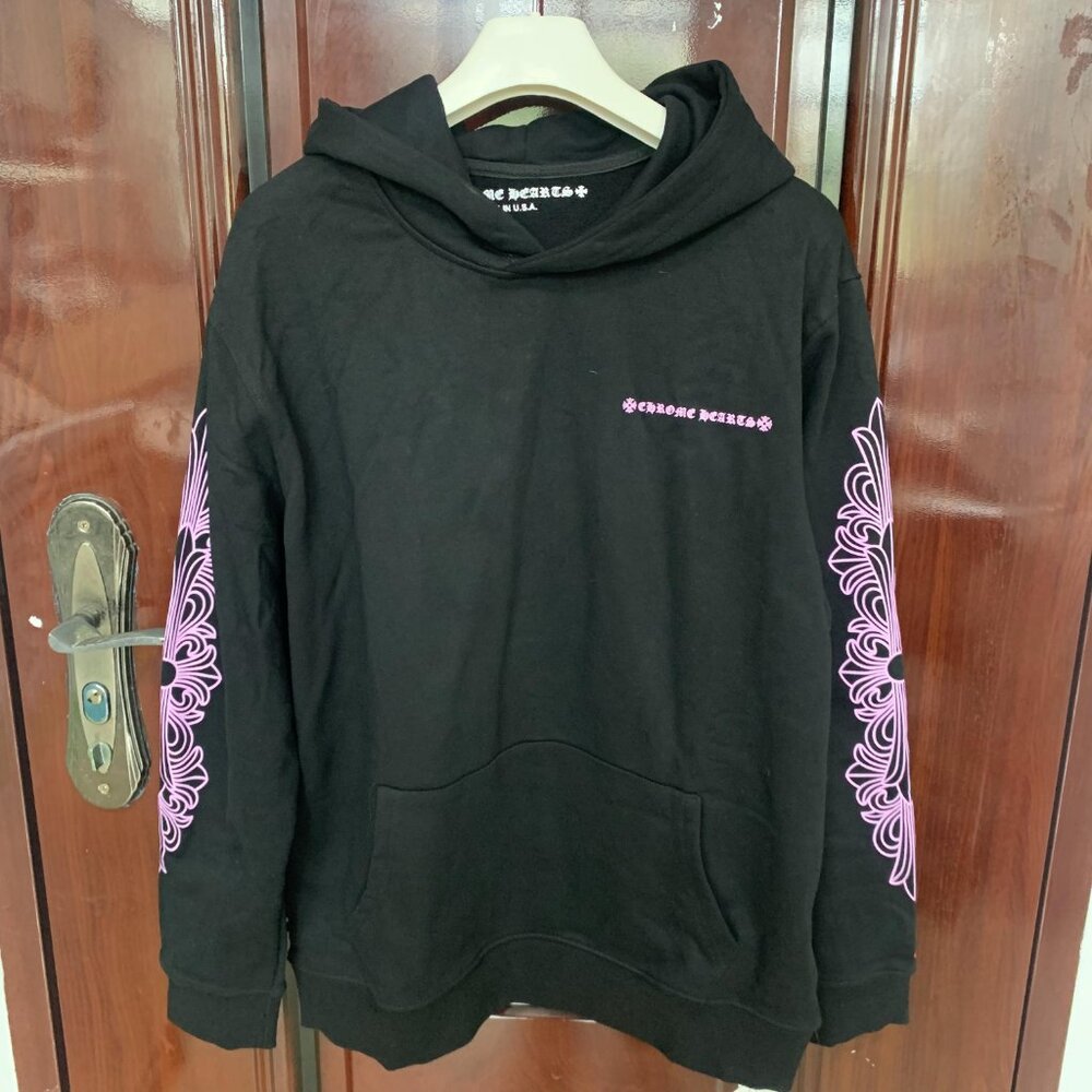 Chrome Hearts black zip-up hoodie